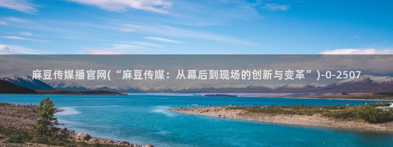 麻豆视频 站下载：麻豆传媒播官网(“麻豆传媒：从